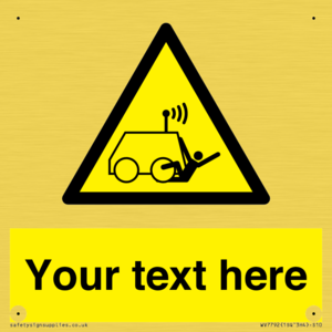 Custom warning run over by operator controlled machine